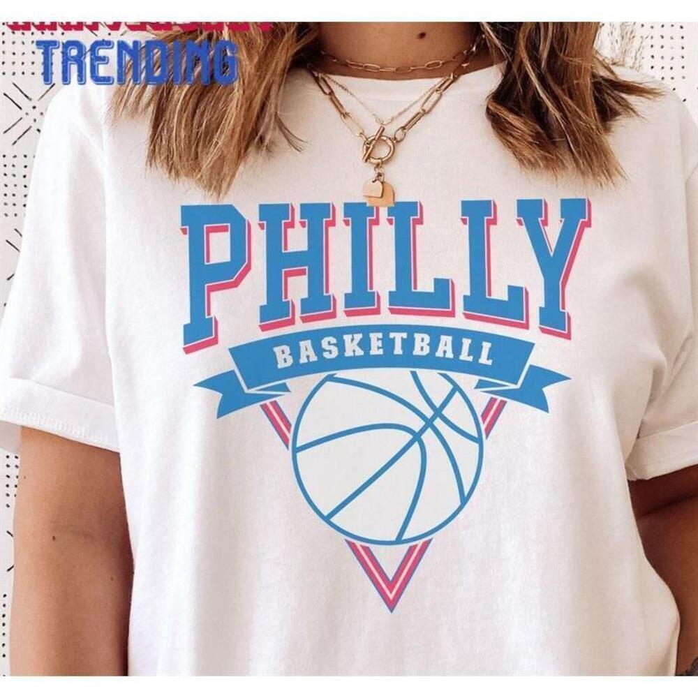 Philadelphia Basketball Shirt 80S Style Nba Tshirt S Bball Classic